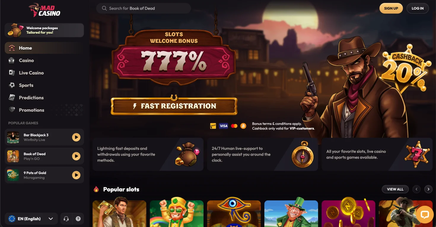 MadCasino: highest payout casino