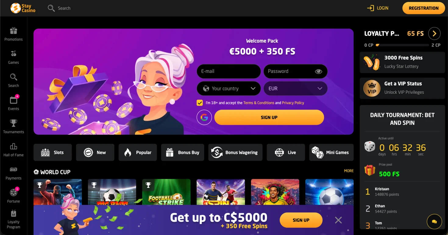 Stay Casino: online casino without ID